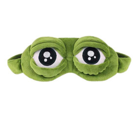 Xrten Créatif Grenouille Chat Chien Modèle 3D Masque de Sommeil, Idéal Pour Insomnie et Voyage (Vert)