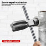 Endommagé vis Extracteurs Dénudés, Kit d'extracteurs de vis tarauds 1/2" et 3/4", Extracteur de Vis à Double Tête, pour enlever 