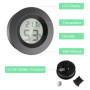 Gvolatee Thermometre Hygrometre Interieur, Mini Digital Thermomètre Hygromètre Intérieur, Rond Temperature Interieur Maison, Hau