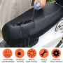 SPEACOUR 2 PCS Housse de Siège de Moto en PU Protège-siège de Moto Universelle Couvre-Selle de Moto Imperméable Housse de Banque