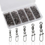 210pcs Emerillon de Pêche Kit Emerillons de pêche avec boutons-pression Connecteur Verrouillage Encliquetable Connecteurs Instan