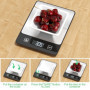 Newaner 10kg/1g Balance de cuisine precision Électronique, inoxydable pese aliment cuisine avec affichage LED et fonction tare, 