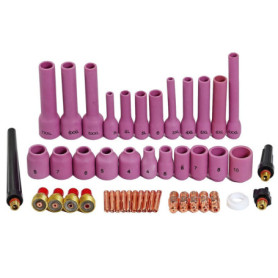 Kit Lentilles Gaz TIG, Collet Corps Assorted Taille Pour SR WP9 20 25 TIG torche de soudage 46pcs