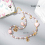 IERCZA cordon telephone portable,bijoux de telephone,dragonne telephone portable, Longe de téléphone portable, cristal rose anti