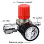 Preciva Régulateur de Pression d'Air Trois voie valve 175psi 12bar 1/4 Pouce Manomètre à Air Régulateur pour compresseur (Nouvea