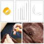 BGTXINGI 25 pcs Artisanat du cuir Outil à Main kit couture Main à coudre Outil pratique Coutures Aiguille ciré Poinçon rainure k