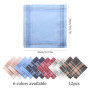 Mouchoirs En Tissu Homme 12 Pièces - Ensemble De Pochettes Classiques En Coton - Cadeaux Pour Hommes 36 X 36cm (6 Couleurs)
