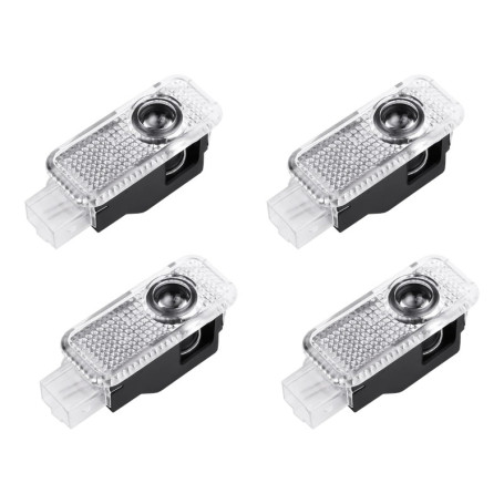 Merautop SJ Lot de 4 projecteurs LED pour portière de voiture - Projecteur de logo - Accessoires A1/A3/A4/A5/A6/A7/A8/Q2/Q3/Q5/Q