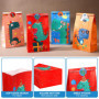 Tatxmalv 24 Pièces Dinosaure Coloré Sacs Cadeaux, 24x13x8 cm Sac Cadeau Petit Format, Sachet Bonbons Anniversaire Colorés avec 3
