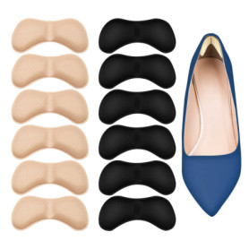 AOOTUERL 6 Paires Coussinets Protection Chaussure Homme et Femme, Inserts de Talons épais-Autocollants, pour l'arrière du Talon 