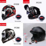 POFET - 1 paire Moto de fixations pour visière de casque avec interrupteur rotatif pour casque LS2 Lentilles de Casque ect.