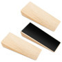 Xpieoyrm Cale en bois dur, Lot de 2 blocs porte en bois, Cale Porte Sol Butoir, Cales de Porte en Hêtre pour Portes de Chambre, 