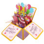 Carte pop-up « Happy 14th Birthday » pour fille, 14 ans, idée de cadeau d'anniversaire pour fille nièce, carte de vœux 3D amusan