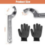 DTYGUIXE Clé à Ergot Réglable 19-51mm Articulée Pour Amortisseur Moto, Crochet Clé à Molette Réglable Velo, 16.5 x 3.5 x 0.5cm A