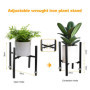 eROOSY Support de plante réglable Support de pot de fleur moderne intérieur extérieur avec largeur réglable pour pot de plante d