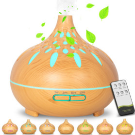 RDDAIPE Diffuseur Huiles Essentielles,500ml Ultrasonique Diffuseur D'huiles Essentielles,7 LED Diffuseur Parfum Electrique avec 