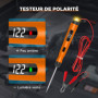 Automobile 6V 12V 24V Testeur Electrique Stylo Testeur de Tension avec écran LCD, Test de Polarité,Lampe,Testeur Fusible Voiture