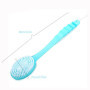 Cisixin Brosse Nettoyante de Bain Douche Arrière exfoliante Corps Brosse avec Long Manche (Bleu)