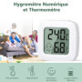 Vinabo 2 pièces Petit Thermomètre Hygromètre Intérieur Digital à Haute Précision, Indicateur Niveau de Confort pour Bureau,Chamb