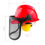 Zeripikfoasp Casque de Sécurité pour Tronçonneuse, Casque de Protection avec Cache-Oreilles de Protection et Visière en Maille, 