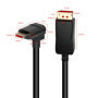 BolAAzuL Cable DisplayPort 1.4 vers DisplayPort Coudé 1.8M Cable DP à Angle Droit 90 Degrés Supporte 8K/60Hz 4K/144Hz Adaptateur