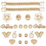 JOOTUEPO 22 Pièces Accessoires de Chaussure en Strass, Décorations de Chaussures de Bricolage, Breloques de Chaussures pour Femm