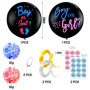 Lot de 2 ballons avec confettis, épingles, autocollants de genre et ruban, 36 pouces Boy ou Girl Surprise Balloons, décoration d