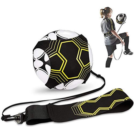 JPudinor Football Ceinture D'entraînement, Sangle Élastique pour Entraînement de Football, Ceinture Réglable Solo Kicking Pratiq