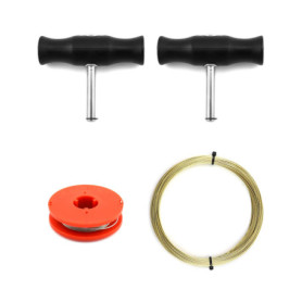 QWORK Kit d'Outils de Dépose de Pare-Brise de Voiture, avec Fil de Coupe de vitre et poignées
