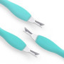 Lot de 3 coupe-cuticules avec pointe en caoutchouc souple sur le lit de l'ongle