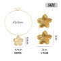 1 paire de boucles d'oreilles style palais, 1 collier, boucles d'oreilles fleurs, boucles d'oreilles or, boucles d'oreilles or f