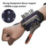 2 bracelet magnétique, porte-outils magnétique, porte-outil magnétique, bracelet de poignet magnétique portable, bande magnétiqu