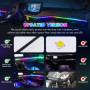 Weinsamkeit Bande LED Voiture Interieur, Éclairage intérieur de Voiture RVB avec Télécommande/APP Contrôle LED Intérieur Bande L