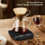 Gaethra Balance Café 2kg/0,1g Haute Précision, Balance de Cuisine Precision avec 6 Unités, Rechargeable USB-C, Tarage Automatiqu