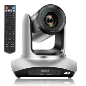 Chameye 4K Caméra PTZ HDMI Zoom Optique 20x, avec HDMI/USB 3.0/LAN (PoE), pour Videoconférence, Service Religieux, éducation You