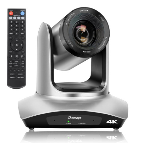 Chameye 4K Caméra PTZ HDMI Zoom Optique 20x, avec HDMI/USB 3.0/LAN (PoE), pour Videoconférence, Service Religieux, éducation You