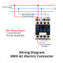 Contacteur AC CJX2-1810 Contacteur Électrique Industriel à 3 Pôles Bobine de Contacteur à Montage sur Rail CA 24/36/48/110/380V(
