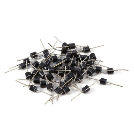 50pcs 10A10 Diode de Redresseur Axial 10A 1000V Assortiment de Diodes Kit Diode de Redressement Haute Tension pour Circuit Redre