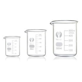 Bécher en verre 500 ml 250 ml 100 ml Coupe en verre borosilicaté pour laboratoire