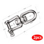 TDDL 2Pcs M8 Manille Pivotante en Acier Inoxydable 304 de Qualité Marine Ancre Mâchoire Pivotante Double Émerillon Manilles Chaî