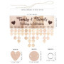 NUOBESTY famille et amis rappel anniversaire calendrier bricolage Tenture murale calendrier en bois plaque pour cadeau d'anniver