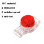 CTRICALVER Verrou Connecteur UR Connexion de la ligne téléphonique Connecteur de regroupement 3 ports / 3 noyaux 50 pièces （Roug