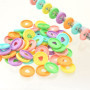 Bessy shop 90 Pièces Disques en Plastique Disques à Anneaux de Reliure Multicolores Disques d'Extension pour Ajouter des Pages S