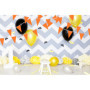 10M Orange Drapeaux Triangle Bunting de Partie Guirlande Fanion Tissu Pennant Banderole Coloré pour Fête Anniversaire Mariage No