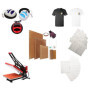MR.R Kit 7 en 1 avec tapis de transfert en 3 tailles, 3 tampons de transfert pour presse de transfert en 3 tailles, 1 film de tr