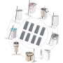 Exbrith 8 Pièces Housse de Nettoyage de Rechange, Mop Remplacement des Tampons, Têtes de Rechange pour Balai Serpillère, pour la