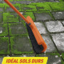 Balai d'extérieur avec Manche Extensible et Brosse incurvée - VENTEO - Balai de Jardin Tous Types de sols et pour Toutes Les Sai