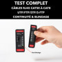 Testeur RJ45 CAT5E à CAT8 - Testeur de Câbles Réseaux Ethernet et Blindage - Marque Française Garantie 5ans