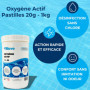 Oxygène Actif Pastilles 20g - 1KG | Désinfectant Eau Spa & Piscine sans Chlore | Traitement Choc & Entretien Longue Durée de l’E