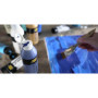 Kreul 84212 - Solo Goya Acrylic bleu primaire, flacon de 250 ml, peinture acrylique crémeuse polyvalente de qualité étude, à bas